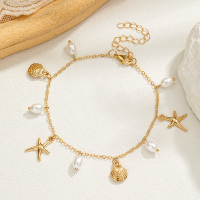 Tobillera Ajustable con Dije Estrella de Mar en Aleación para Mujer - Image 2