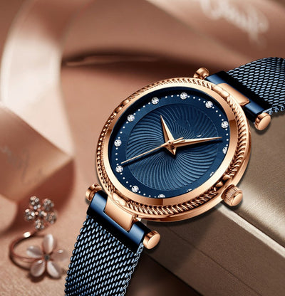 Reloj Deportivo para Mujer con Malla Impermeable y Diamantes Incrustados - Image 2