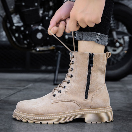 Botas Martin de Cuero para Hombre - Estilo Británico Otoñal