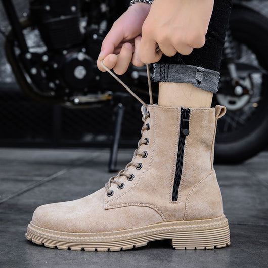 Botas Martin de Cuero para Hombre - Estilo Británico Otoñal