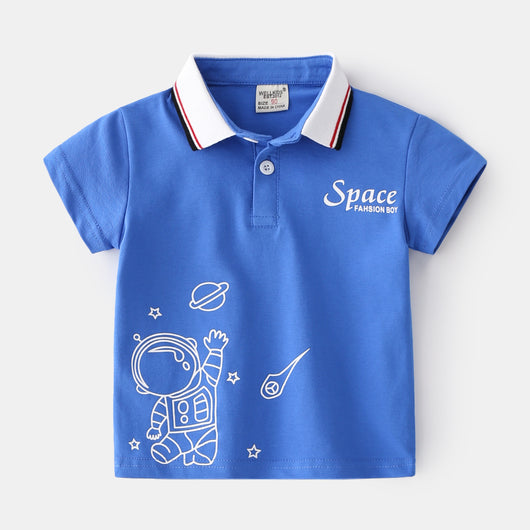 Camisa Infantil de Manga Corta con Cuello Solapa - Image 12