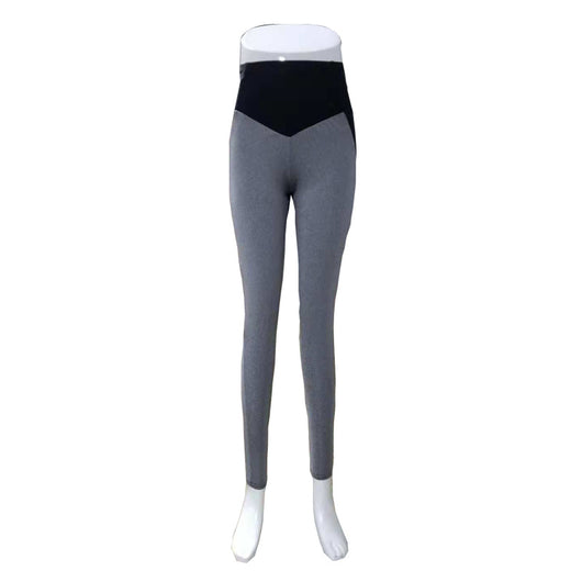 Mallas de Yoga con Costura Contrastante Negro y Gris - Image 5