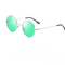Marco plateado brillante, lente verde