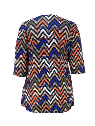 Blusa Casual Estampada Talla Grande Suelta Cuello Redondo - Image 12
