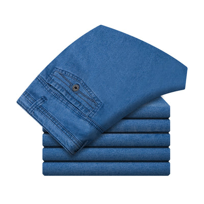 Pantalones Vaqueros Clásicos para Hombre Otoño Invierno - Corte Recto Cómodo - Image 4