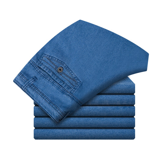 Pantalones Vaqueros Clásicos para Hombre Otoño Invierno - Corte Recto Cómodo - Image 4