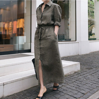 Vestido Camisero de Algodón Puro - Image 4