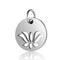 Stainless steel lotus pendant T448S Plateado