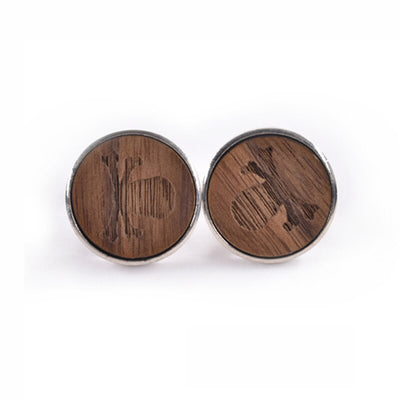 Gemelos Franceses de Madera Redonda - Elegancia Clásica - Image 6