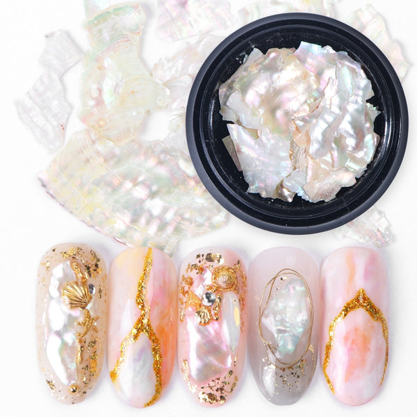 Ornamentos de Uñas con Concha Natural