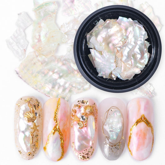 Ornamentos de Uñas con Concha Natural