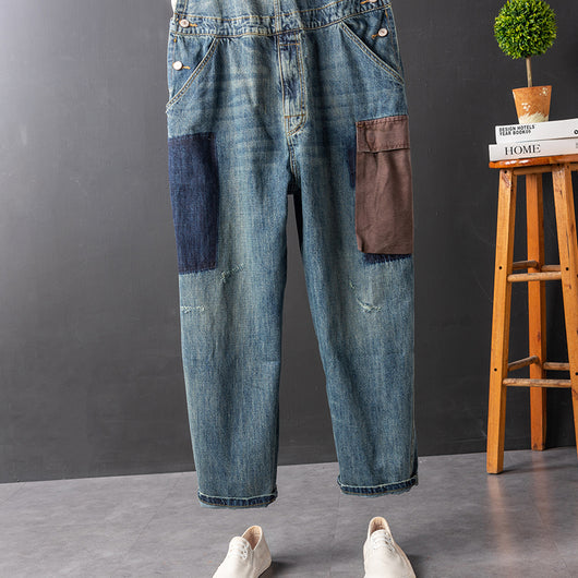 Pantalones Overol con Tirantes de Contraste para Hombre y Mujer - Image 12