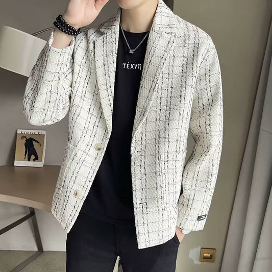 Blazer Cuadros Vanguardista para Hombre