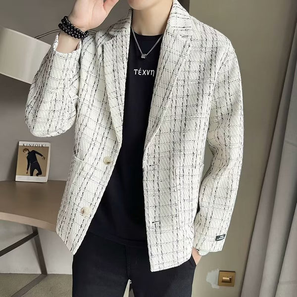 Blazer Cuadros Vanguardista para Hombre