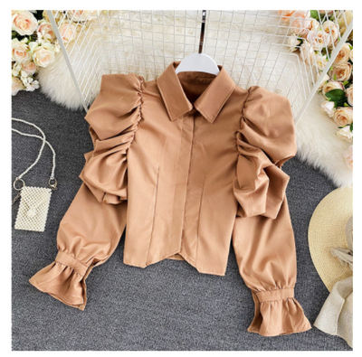 Blusa Retro Elegante con Mangas Abullonadas - Image 5