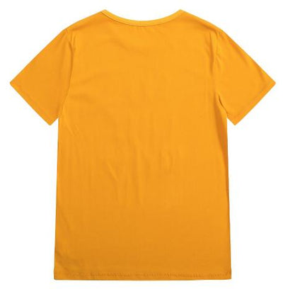 Playera de Algodón para Mujer Oversized con Letras - Amarillo - Image 2