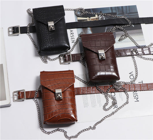 Bolso Cinturón de Cuero PU Versátil con Patrón Moderno - Image 5