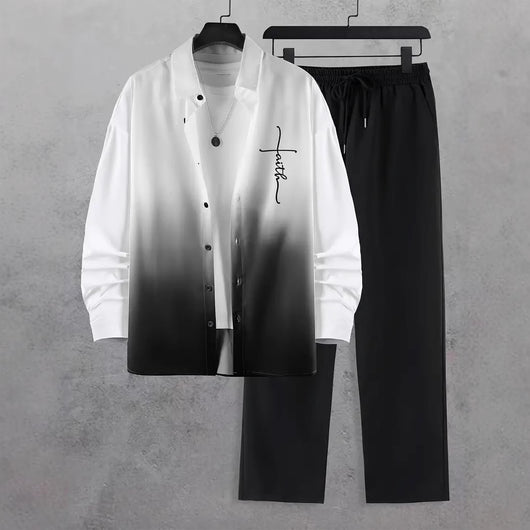 Conjunto Degradado de Color - Camisa y Pantalón de Manga Larga - Image 3
