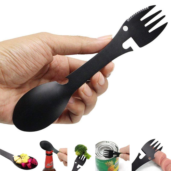 Multiherramienta de Cubertería de Acero Inoxidable para Camping