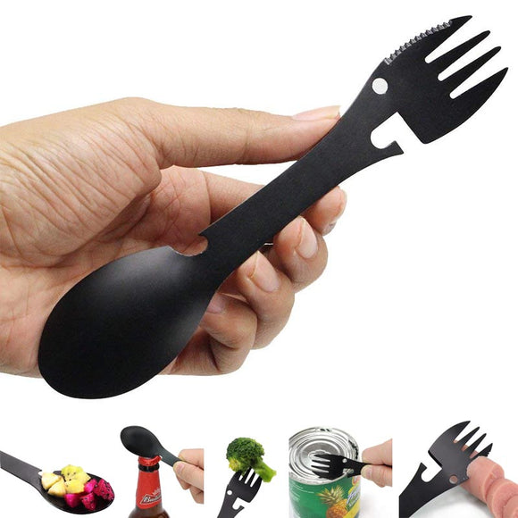 Multiherramienta de Cubertería de Acero Inoxidable para Camping