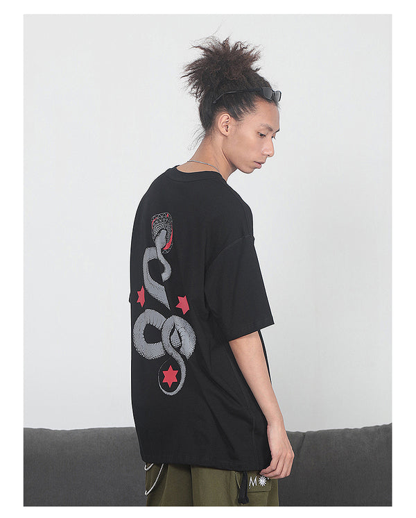 Playera con Estampado de Serpiente
