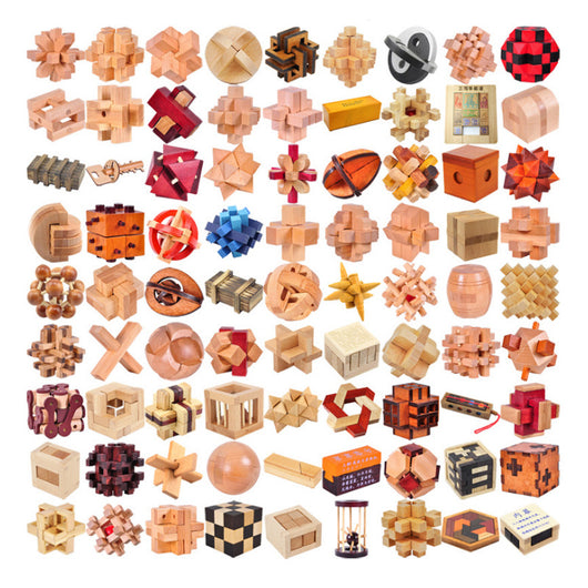 Juego Completo de Puzzles de Mortaja Clásicos - Juguetes Educativos de Madera