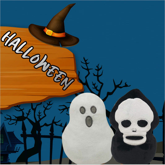 Peluche Reversible Fantasma Halloween - Juguete Interactivo de Doble Cara