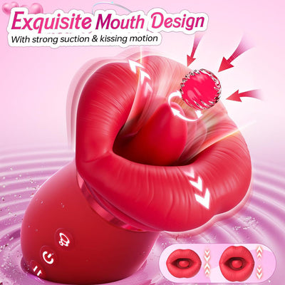 Vibrador de Succión y Lengua Estimuladora con Tecnología de Mordida