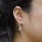 Aretes de Plata S925 con Perla y Diseño de Copo de Nieve