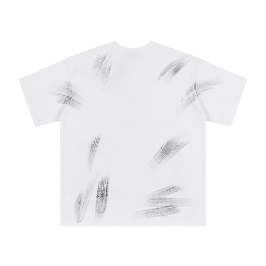Camisa de Manga Corta con Estampado Artístico Splash-Ink para Hombre - Image 2
