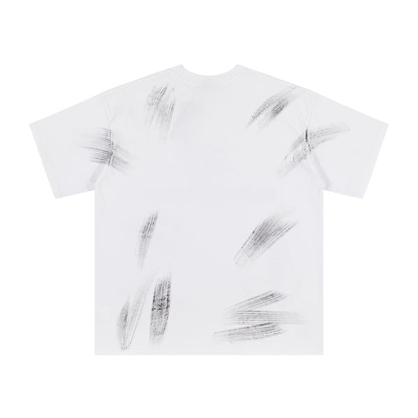 Camisa de Manga Corta con Estampado Artístico Splash-Ink para Hombre