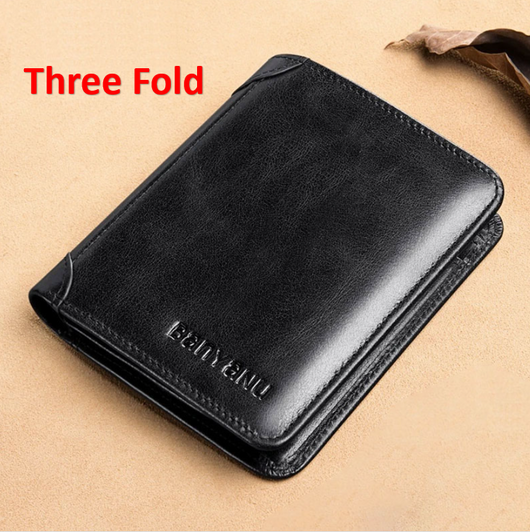 Billetera Vertical Tri-fold de Cuero Mate para Hombre - Image 21