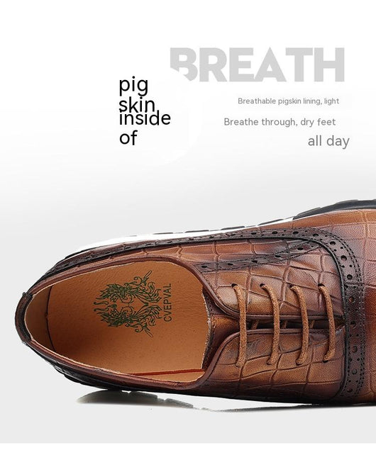 Zapatos de Cuero Nobuck para Hombre con Cordones Estilo Británico - Image 15