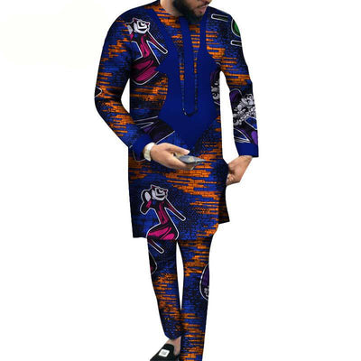 Conjunto Hombre Pantalón y Playera Estampado Batik Algodón - Image 11