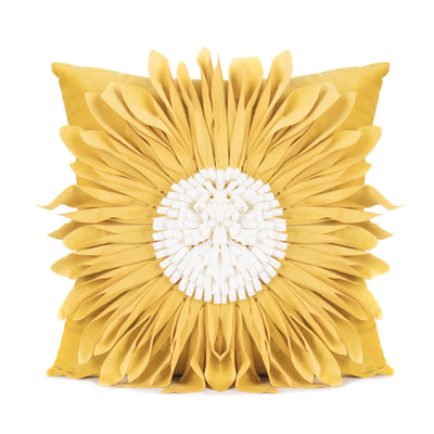 Cojines de Terciopelo Blanco Moderno con Diseño 3D Crisantemo - Image 8
