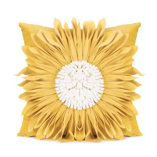 Cojines de Terciopelo Blanco Moderno con Diseño 3D Crisantemo - Image 8