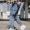 Pantalones Cargo Retro Japoneses Talla Grande Holgados Estilo Casual