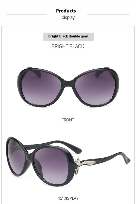 Brown oversized butterfly sunglasses with gradient lenses and a silver-tone floral accent on the temple. - Image 14