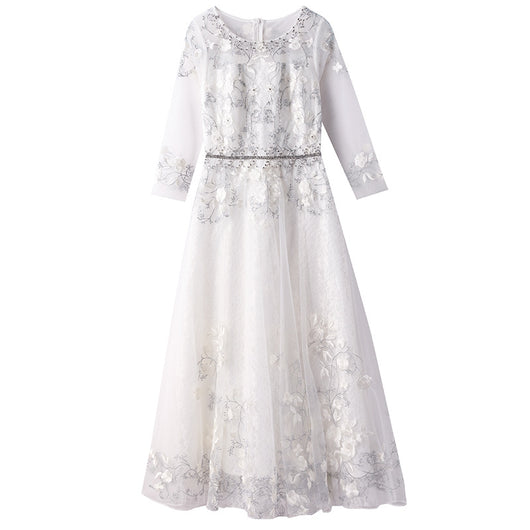 Vestido Largo Bordado con Cuentas para Mujer - Image 5