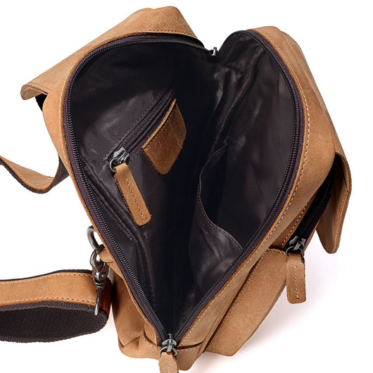 Bolsa de Pecho Vintage Cuero Crazy Horse - Bandolera Deportiva para Hombre - Image 4