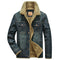 Chaqueta de Mezclilla para Hombre Talla Grande con Forro de Terciopelo