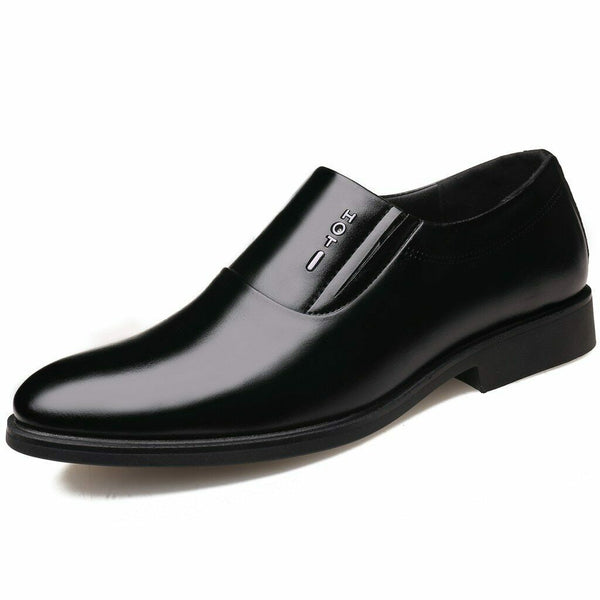 Zapatos de Vestir Elevadores 6cm Punta Fina Cuero Genuino Hombre