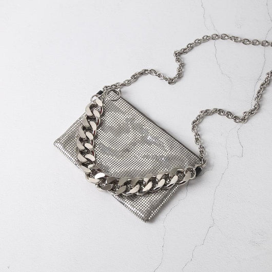Bolso Pecho Mahjong Plateado