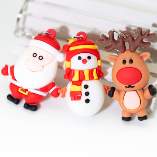 Llavero Navideño con Diseño Festivo - Papá Noel, Reno y Árbol - Image 5