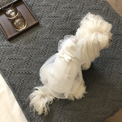Falda Coreana Blanca para Perros - Image 10