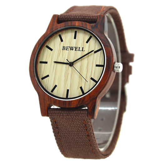 Reloj de Madera con Correa de Lona - Image 4