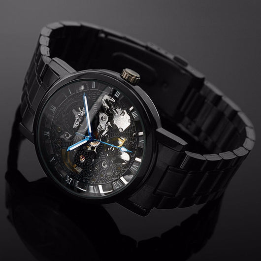 Reloj Automático Mecánico Negro Total para Hombre - Estilo Casual - Image 3