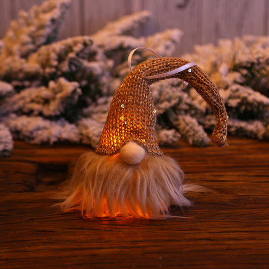 Gnomo Navideño Forestal con Luz LED - Adorno Colgante para Árbol - Image 7
