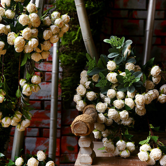 Rosa Clásica Francesa con Bordes Quemados - Flor Seca Artificial