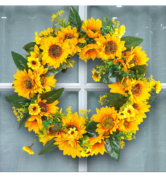 Adorno de Pared Girasol Primavera con Ratán y Madera Rústica - Image 15